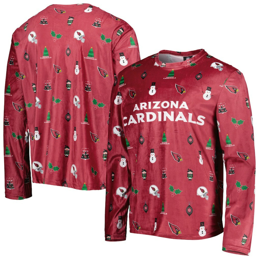 Arizona Cardinals  FOCO Holiday Repeat Long Sleeve T-Shirt