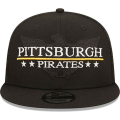 Pittsburgh Pirates New Era Patriot Trucker 9FIFTY Snapback Hat | MLB Discount