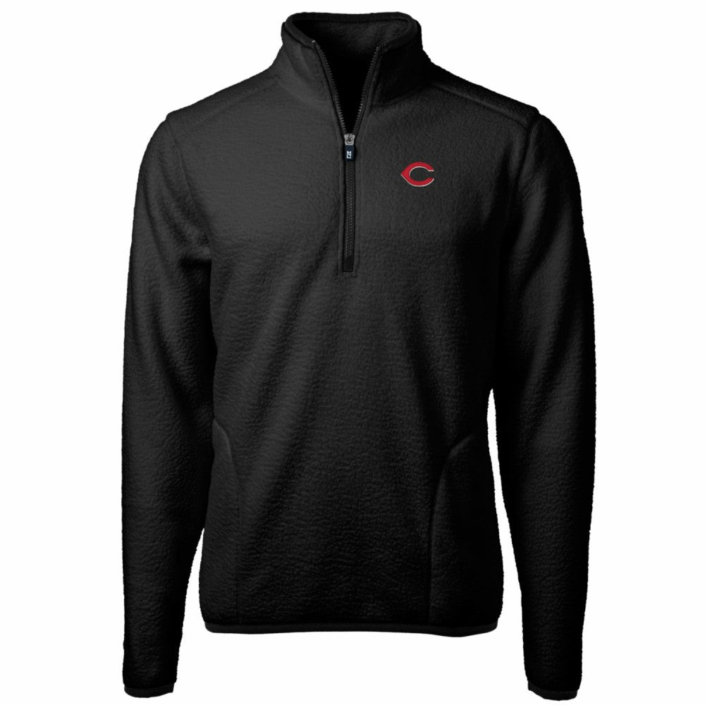 Cincinnati Reds Cutter & Buck Big & Tall Cascade Eco Sherpa Fleece Quarter-Zip Pullover Jacket | MLB For sale