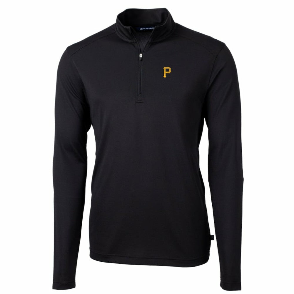Pittsburgh Pirates Cutter & Buck Big & Tall Virtue Eco Pique Quarter-Zip Pullover Jacket | MLB Outlet