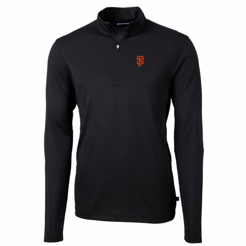 San Francisco Giants Cutter & Buck Big & Tall Virtue Eco Pique Quarter-Zip Pullover Jacket | MLB US
