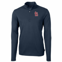 St. Louis Cardinals Cutter & Buck Big & Tall Virtue Eco Pique Quarter-Zip Pullover Jacket | MLB New