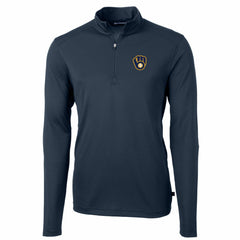 Milwaukee Brewers Cutter & Buck Big & Tall Virtue Eco Pique Quarter-Zip Pullover Jacket | MLB For sale