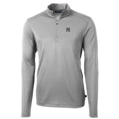 New York Yankees Cutter & Buck Big & Tall Virtue Eco Pique Quarter-Zip Pullover Jacket | MLB Sale
