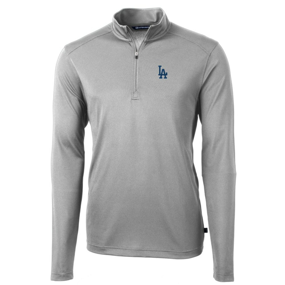 Los Angeles Dodgers Cutter & Buck Big & Tall Virtue Eco Pique Quarter-Zip Pullover Jacket | MLB Discount