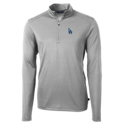 Los Angeles Dodgers Cutter & Buck Big & Tall Virtue Eco Pique Quarter-Zip Pullover Jacket | MLB Discount