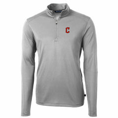 Cleveland Guardians Cutter & Buck Big & Tall Virtue Eco Pique Quarter-Zip Pullover Jacket | MLB Sale