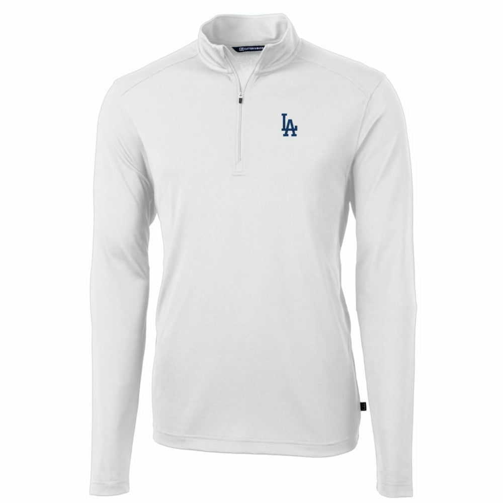 Los Angeles Dodgers Cutter & Buck Big & Tall Virtue Eco Pique Quarter-Zip Pullover Jacket | MLB Discount