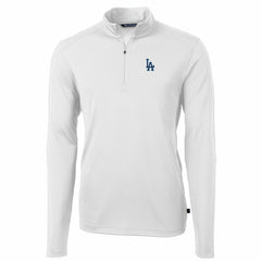 Los Angeles Dodgers Cutter & Buck Big & Tall Virtue Eco Pique Quarter-Zip Pullover Jacket | MLB Discount