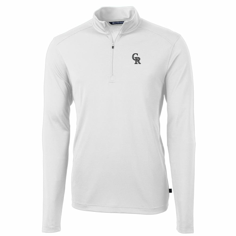 Colorado Rockies Cutter & Buck Big & Tall Virtue Eco Pique Quarter-Zip Pullover Jacket | MLB On Sale