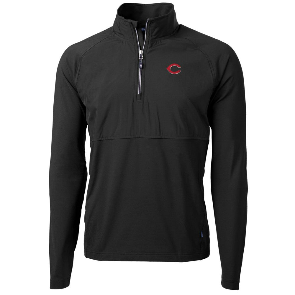 Cincinnati Reds Cutter & Buck Adapt Eco Knit Hybrid Recycled Quarter-Zip Pullover Jacket | MLB Sale