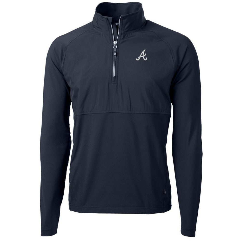 Atlanta Braves Cutter & Buck Adapt Eco Knit Hybrid Recycled Quarter-Zip Pullover Jacket | MLB Online