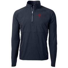 Philadelphia Phillies Cutter & Buck Adapt Eco Knit Hybrid Recycled Quarter-Zip Pullover Jacket | MLB On Sale