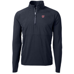 Washington Nationals Cutter & Buck Adapt Eco Knit Hybrid Recycled Quarter-Zip Pullover Jacket | MLB For sale