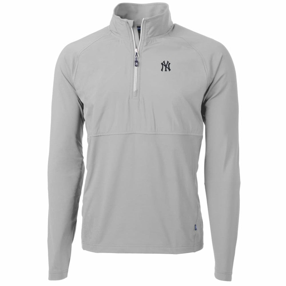New York Yankees Cutter & Buck Adapt Eco Knit Hybrid Recycled Quarter-Zip Pullover Jacket | MLB US