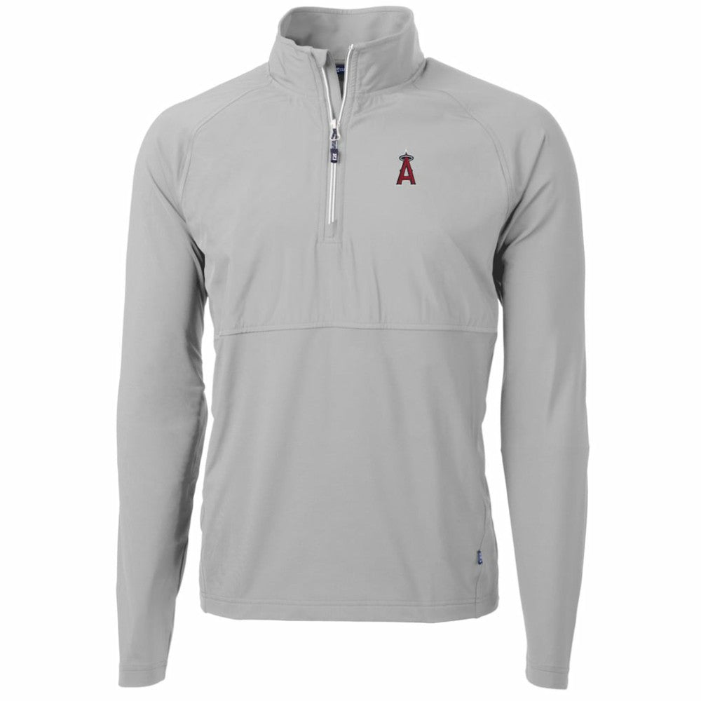 Los Angeles Angels Cutter & Buck Adapt Eco Knit Hybrid Recycled Quarter-Zip Pullover Jacket | MLB Near me