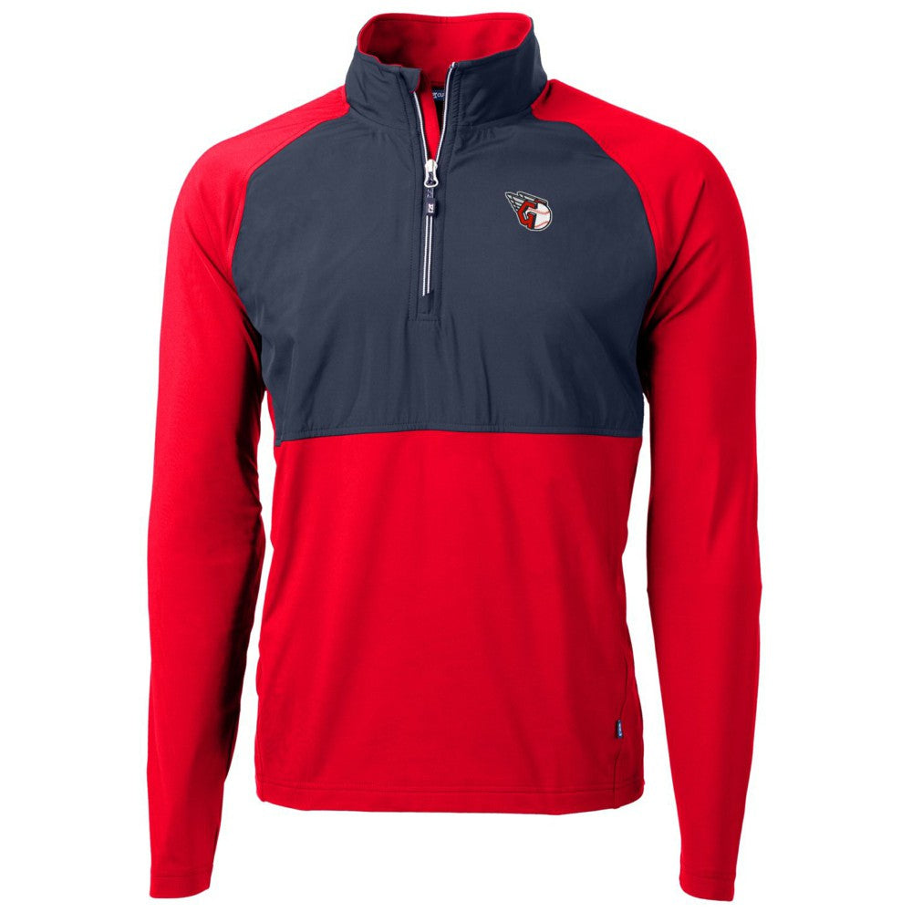 Cleveland Guardians Cutter & Buck Adapt Eco Knit Hybrid Recycled Quarter-Zip Pullover Jacket | MLB For sale