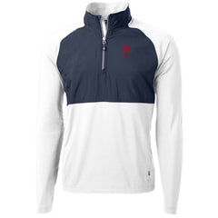Philadelphia Phillies Cutter & Buck Adapt Eco Knit Hybrid Recycled Quarter-Zip Pullover Jacket | MLB New