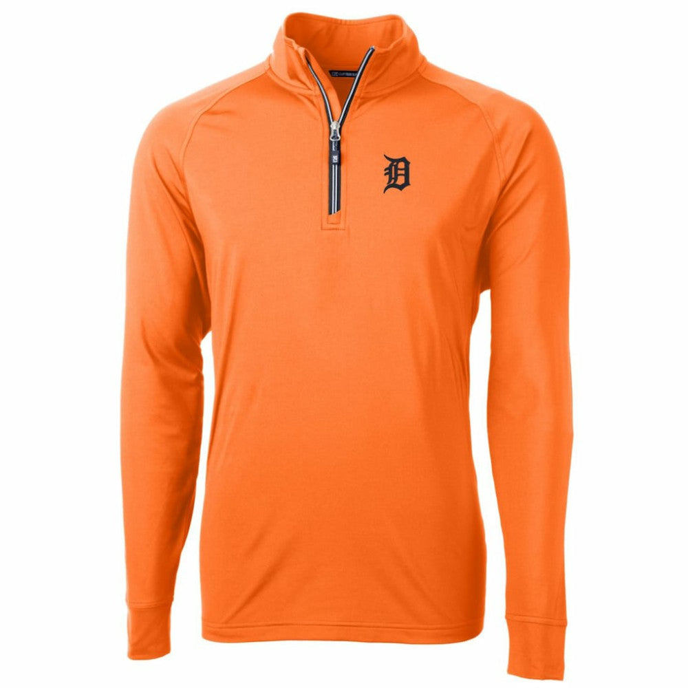 Detroit Tigers Cutter & Buck Adapt Eco Knit Stretch Recycled Quarter-Zip Pullover Jacket | MLB For sale