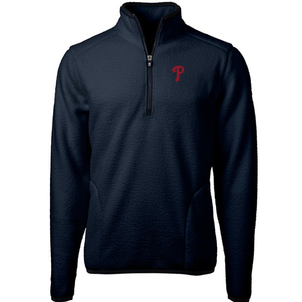 Philadelphia Phillies Cutter & Buck Cascade Eco Sherpa Fleece Quarter-Zip Pullover Jacket | MLB Sale