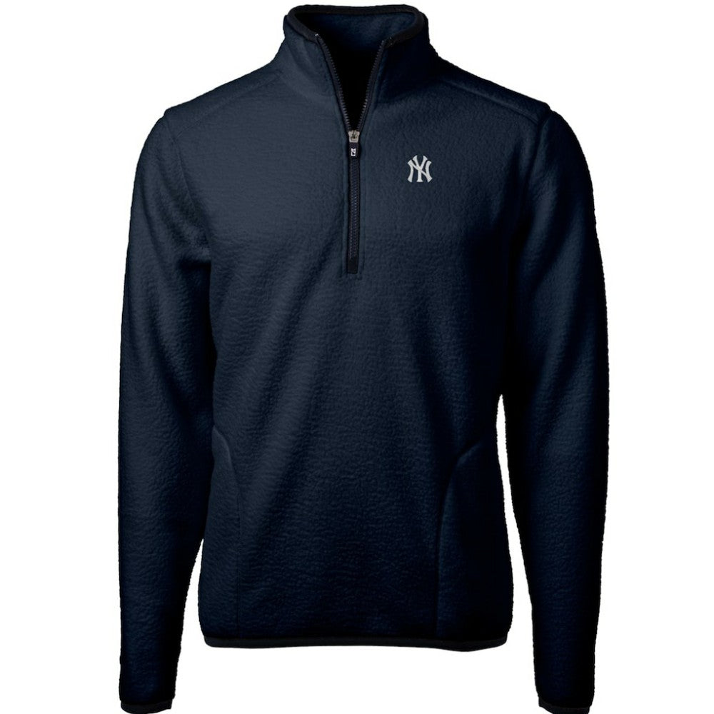 New York Yankees Cutter & Buck Cascade Eco Sherpa Fleece Quarter-Zip Pullover Jacket | MLB Sale