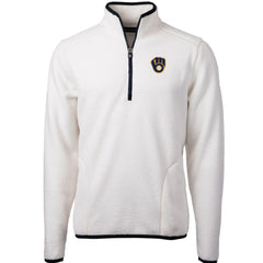Milwaukee Brewers Cutter & Buck Cascade Eco Sherpa Fleece Quarter-Zip Pullover Jacket | MLB US