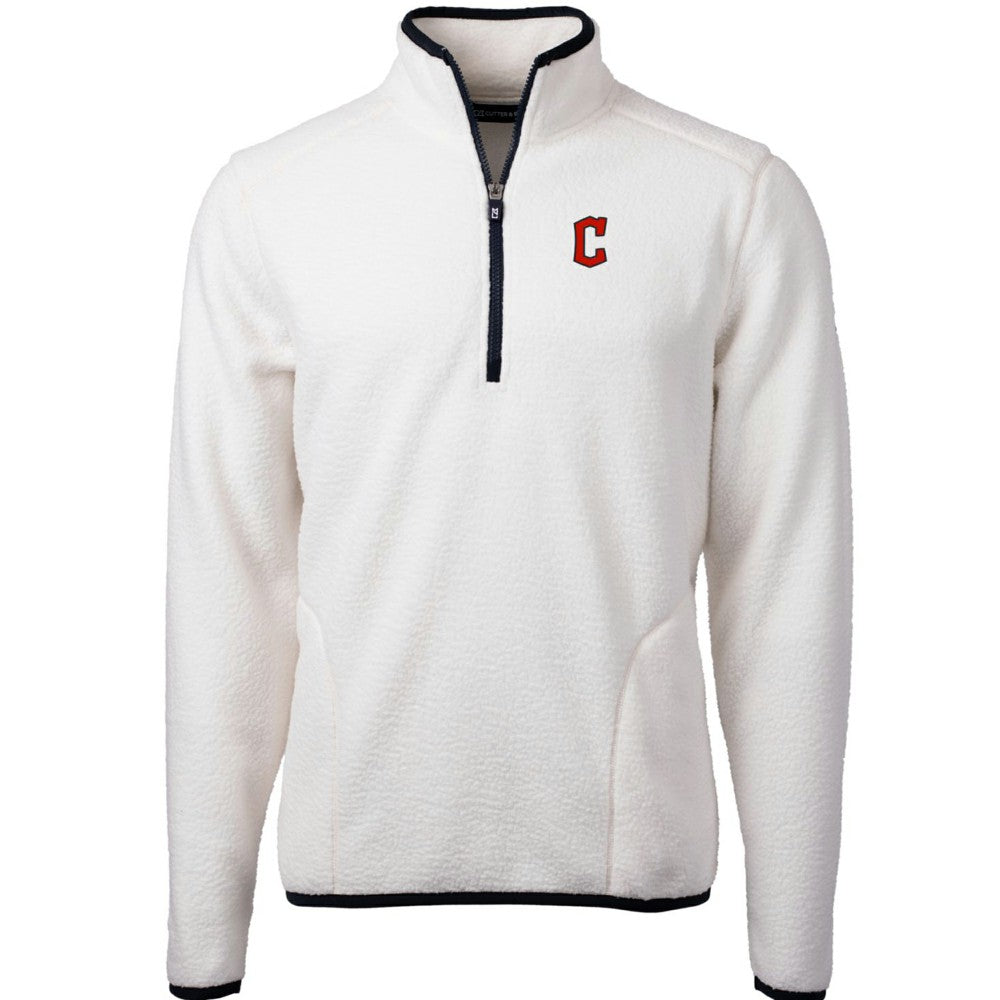 Cleveland Guardians Cutter & Buck Cascade Eco Sherpa Fleece Quarter-Zip Pullover Jacket | MLB New