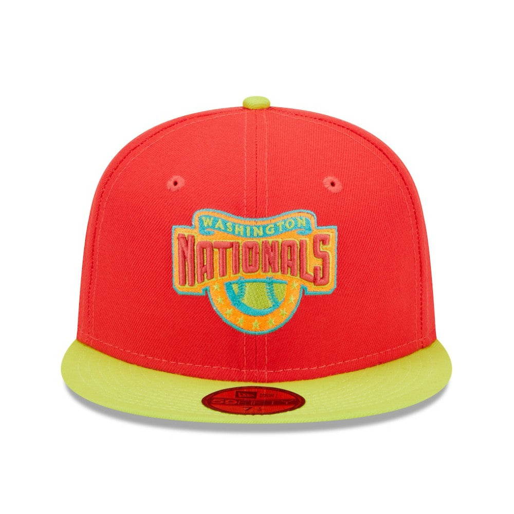 Washington Nationals New Era 2008 Inaugural Season  Lava Highlighter Combo 59FIFTY Fitted Hat | MLB Discount
