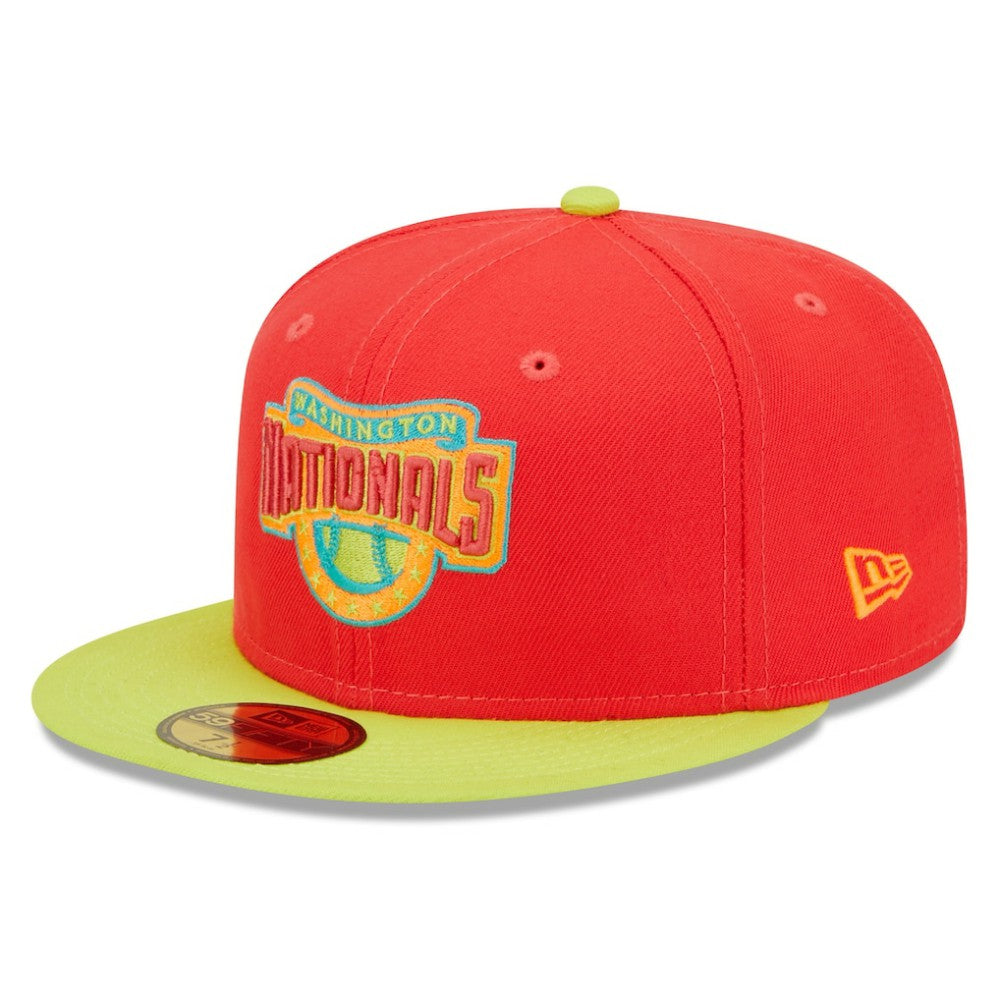 Washington Nationals New Era 2008 Inaugural Season  Lava Highlighter Combo 59FIFTY Fitted Hat | MLB Discount