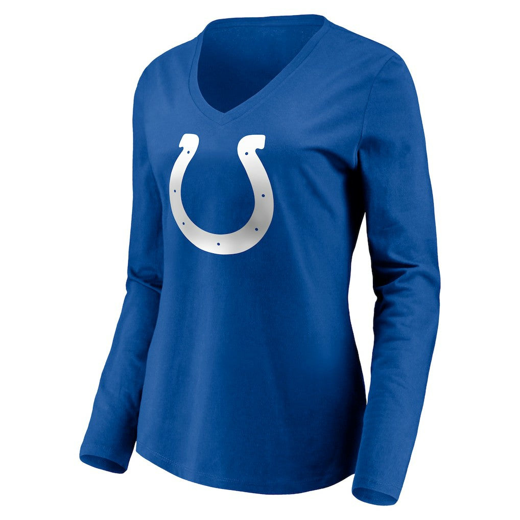 Indianapolis Colts  Women's Team Authentic Personalized Name & Number Long Sleeve V-Neck T-Shirt