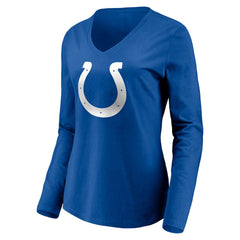 Indianapolis Colts  Women's Team Authentic Personalized Name & Number Long Sleeve V-Neck T-Shirt