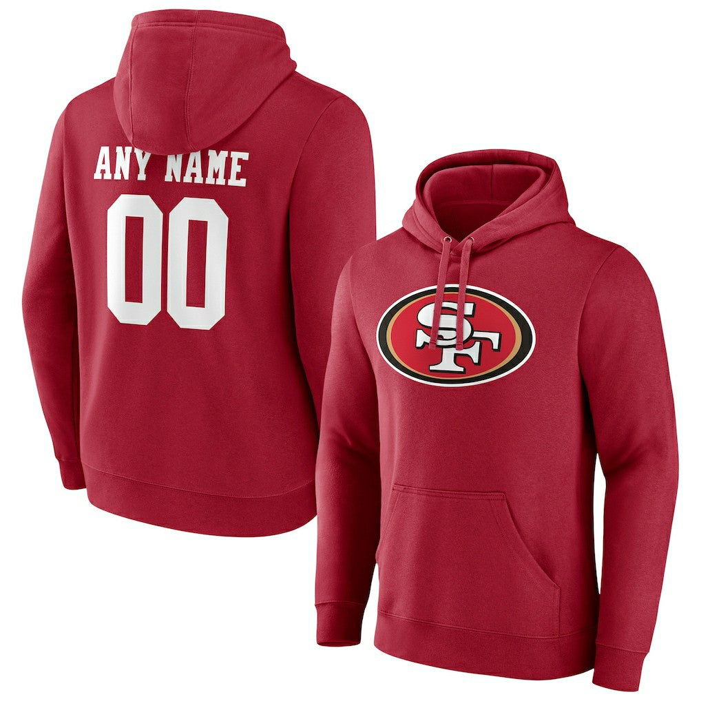 San Francisco 49ers  Team Authentic Personalized Name & Number Pullover Hoodie