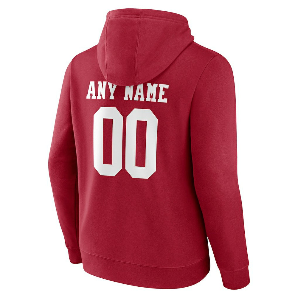 San Francisco 49ers  Team Authentic Personalized Name & Number Pullover Hoodie