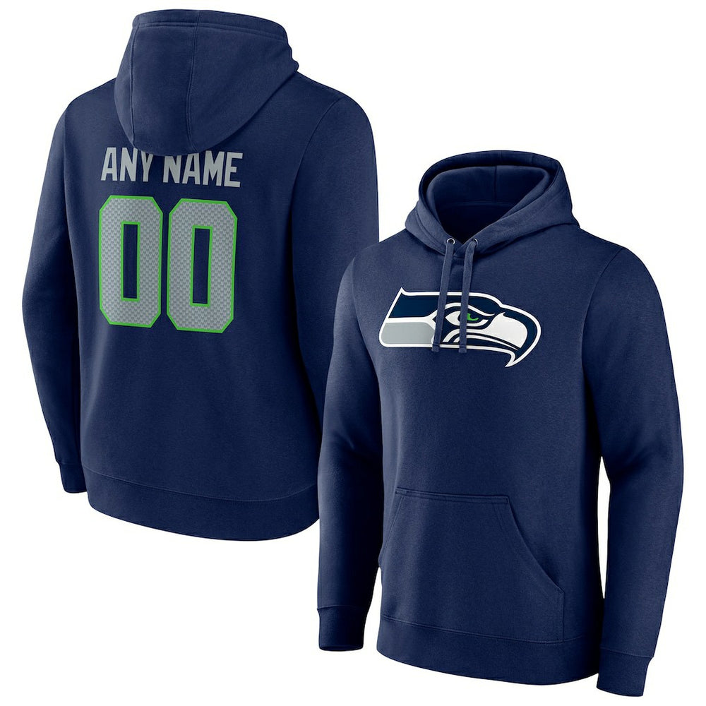 Seattle Seahawks  Team Authentic Personalized Name & Number Pullover Hoodie