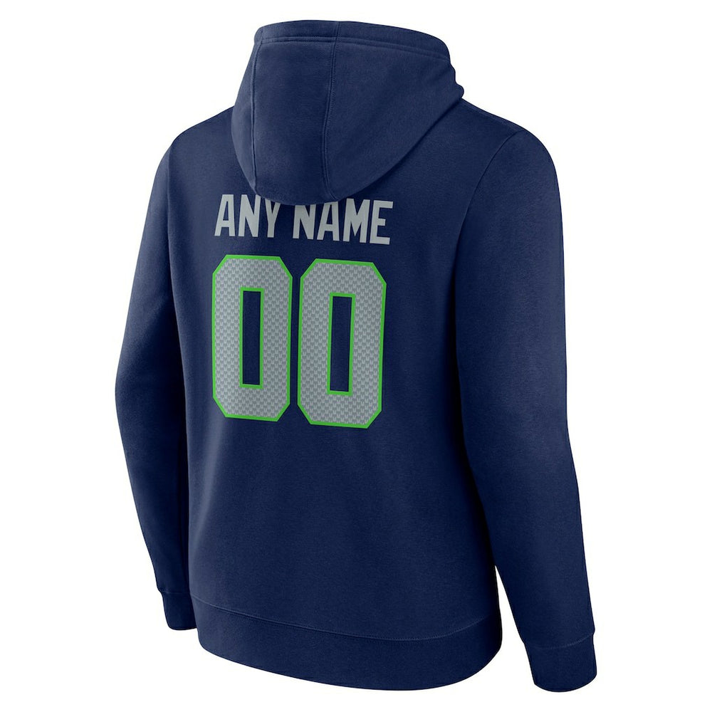 Seattle Seahawks  Team Authentic Personalized Name & Number Pullover Hoodie