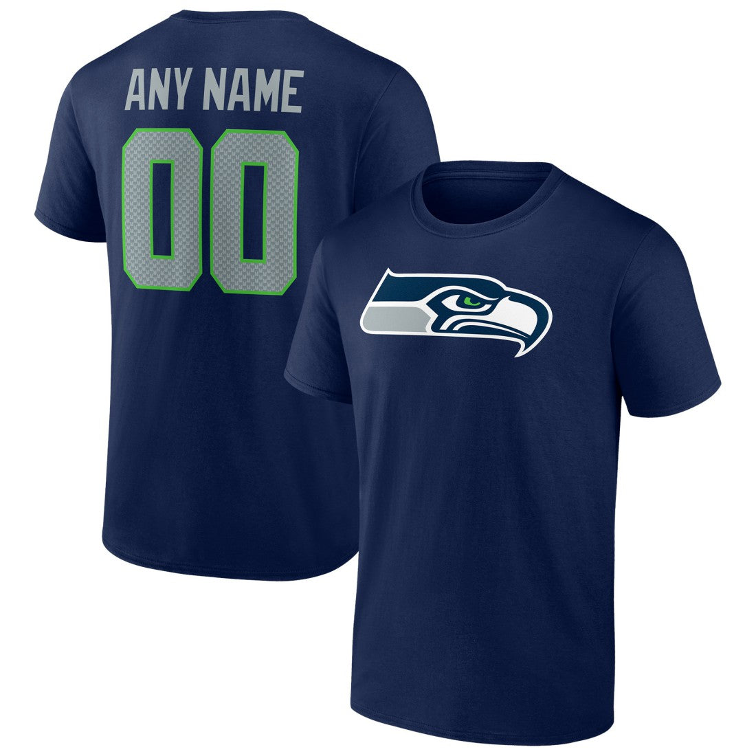 Seattle Seahawks  Team Authentic Personalized Name & Number T-Shirt