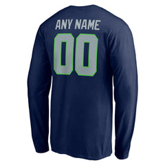 Seattle Seahawks  Team Authentic Personalized Name & Number Long Sleeve T-Shirt