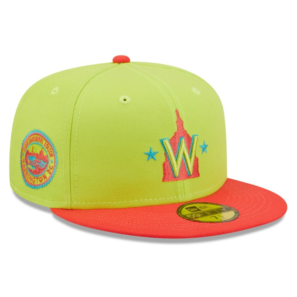 Washington Nationals New Era 2008 Inaugural Season Cyber Highlighter 59FIFTY Fitted Hat | MLB Shop