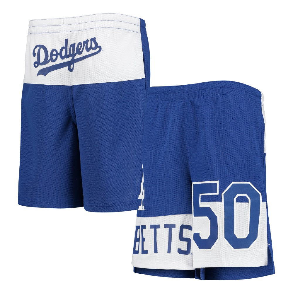 Mookie Betts Los Angeles Dodgers Youth Pandemonium Name & Number Shorts | MLB On Sale