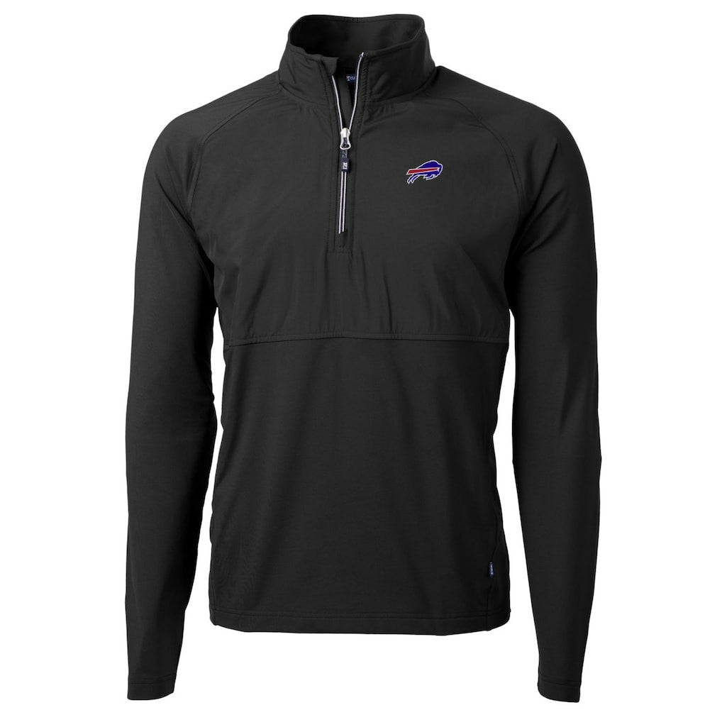 Buffalo Bills  Cutter & Buck Adapt Eco Knit Hybrid Recycled Quarter-Zip Raglan Jacket