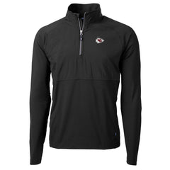Kansas City Chiefs  Cutter & Buck Adapt Eco Knit Hybrid Recycled Quarter-Zip Raglan Jacket