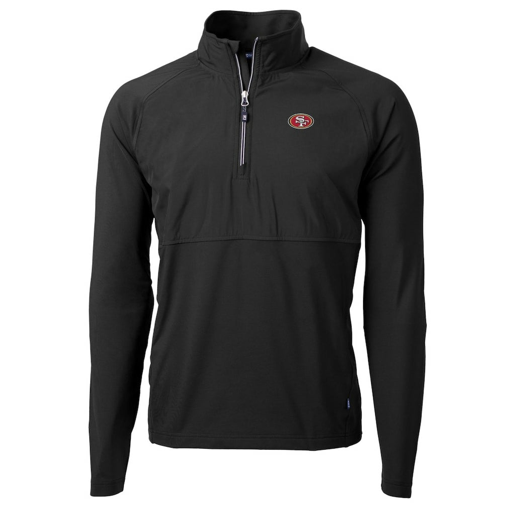 San Francisco 49ers  Cutter & Buck Adapt Eco Knit Hybrid Recycled Quarter-Zip Raglan Jacket