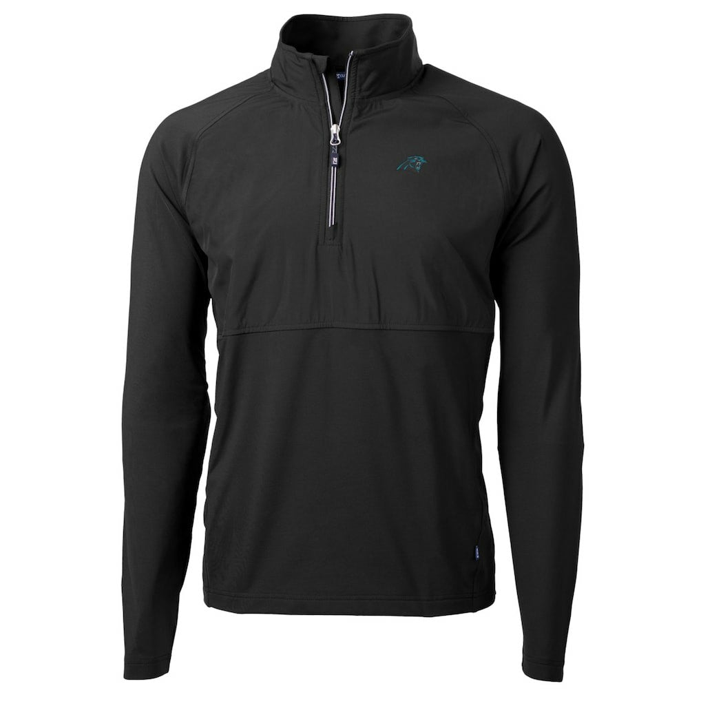 Carolina Panthers  Cutter & Buck Adapt Eco Knit Hybrid Recycled Quarter-Zip Raglan Jacket