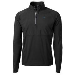 Carolina Panthers  Cutter & Buck Adapt Eco Knit Hybrid Recycled Quarter-Zip Raglan Jacket