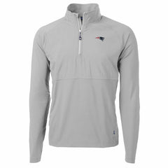 New England Patriots  Cutter & Buck Adapt Eco Knit Hybrid Recycled Quarter-Zip Raglan Jacket