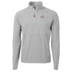 Chicago Bears  Cutter & Buck Adapt Eco Knit Hybrid Recycled Quarter-Zip Raglan Jacket