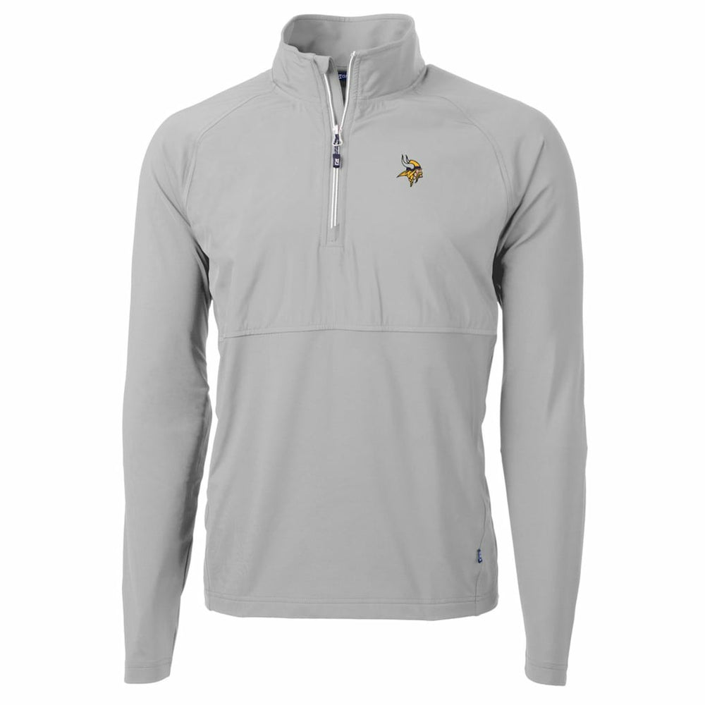 Minnesota Vikings  Cutter & Buck Adapt Eco Knit Hybrid Recycled Quarter-Zip Raglan Jacket
