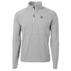 Minnesota Vikings  Cutter & Buck Adapt Eco Knit Hybrid Recycled Quarter-Zip Raglan Jacket