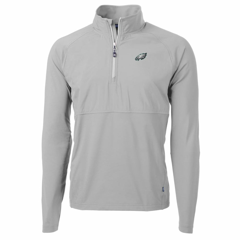 Philadelphia Eagles  Cutter & Buck Adapt Eco Knit Hybrid Recycled Quarter-Zip Raglan Jacket