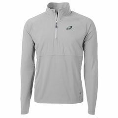 Philadelphia Eagles  Cutter & Buck Adapt Eco Knit Hybrid Recycled Quarter-Zip Raglan Jacket